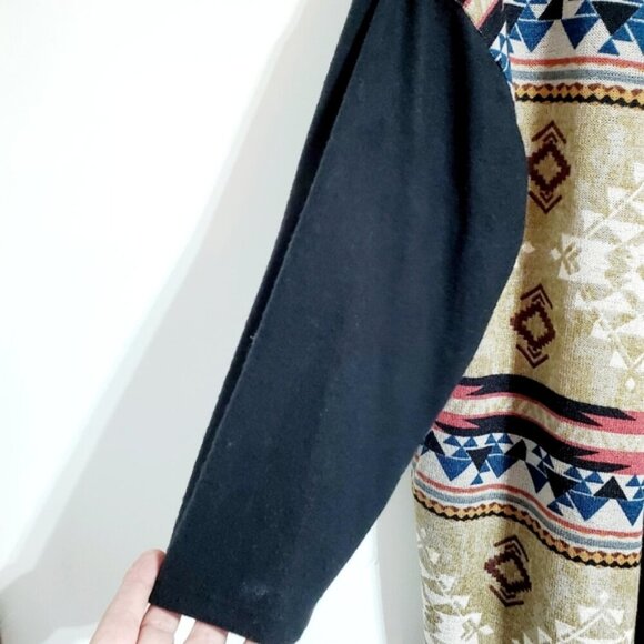 A.gain Med. Western Style Print Open Front Lightweight Polyester Blend Cardigan - Picture 6 of 10